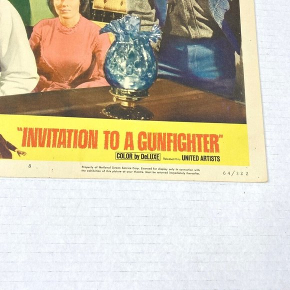 Invitation to a Gunfighter Movie Lobby Card Poster 1964 Yul Brynner Western Film - Picture 5 of 7